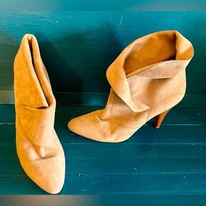 Via Spiga Suede Booties in Stone (tan) Color 9